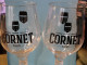 BELGIQUE. PAIRE DE VERRES A BIERE CORNET. STRONG. BLOND. BELGIAN. OAKED. 25 CL HEAUME NOIR. PIED TAILLE EN FORME DE HEAU - Glasses