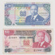 2 Billets Du Kenya 20 Twenty Shillings 1994 Et 50 Fifty Shillings 1987 - Kenya