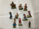 LOTTO N.10 STATUINE PRESEPE NATALE VARIE GESSO CARTAPESTA. - Altri & Non Classificati