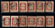 Occupazioni I Guerra Mondiale - Fiume - 1921 - 10 Cent Governo Provvisorio (176 + 178) - 12 Usati - Da Esaminare - Sonstige & Ohne Zuordnung