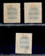 Occupazioni I Guerra Mondiale - Fiume - -1921 - 1 Lira Su 2 Corone (35 - Segnatasse) - Tre Pezzi Con Soprastampe In Posi - Sonstige & Ohne Zuordnung