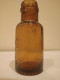 Antiguo Bote De Farmacia De Cristal De Serventinal. Letras En Relieve - Other & Unclassified