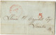 (N99) USA Cover -  Red Postal Marking  Providence Aug 5 - 5 Cts Rate - Taunton (MA) 1845. - …-1845 Vorphilatelie