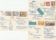 CARTES POSTALES AVEC TIMBRES ET CACHETS RUSSIE 195? - Lettres & Documents