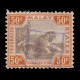 MALASYA 1901.FEDERAL STATES.SG 22b.50c.GREY BROWN-ORANGE BROWN.Used WMK CROWN.CA - Federated Malay States
