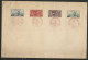 Japan First Day Red Commemorative Cancellation "completion Of Diet Building", 11.11.7 (7th Of Nov 1936). C68 To C71 - Lettres & Documents