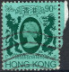 HONG KONG 1985 QEII 90c Bluish Green/Blackish Blue SG477 FU - Used Stamps