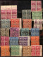 Large Plateblock Set USA Stamps, Some Damaged From Poor Storage In Books - Numero Di Lastre