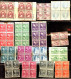 Large Plateblock Set USA Stamps, Some Damaged From Poor Storage In Books - Numéros De Planches