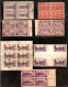 Large Plateblock Set USA Stamps, Some Damaged From Poor Storage In Books - Plate Blocks & Sheetlets