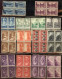 Delcampe - Large Plateblock Set USA Stamps, Some Damaged From Poor Storage In Books - Plate Blocks & Sheetlets