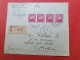 Monaco - Enveloppe En Recommandé De L'Office Des Timbres Poste De Monaco Pour Meknès En 1942 - N 244 - Brieven En Documenten