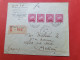 Monaco - Enveloppe En Recommandé De L'Office Des Timbres Poste De Monaco Pour Meknès En 1942 - N 244 - Briefe U. Dokumente