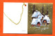 Etiquette Cadeau  Joyeux Noel Mini Carte Maisons Sapins 3 Pour Cadeaux - Papá Noel