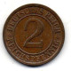 GERMANY - WEIMAR REPUBLIC, 2 Reichs Pfennig, Bronze, Year 1936-D, KM # 38 - 2 Rentenpfennig & 2 Reichspfennig