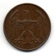 GERMANY - WEIMAR REPUBLIC, 4 Reichs Pfennig, Bronze, Year 1932-F, KM # 75 - 4 Reichspfennig
