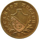 LaZooRo: Switzerland ZURICH 1 Rappen 1842 D XF / UNC Pattern - Gold - Ciudad De Zúrich