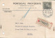 Portugal 1955 , SEGUROS PORTUGAL PREVIDENTE , Insurance Commercial Mail , Restauradores + Lisboa Norte Postmark - Marcophilie