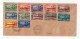 !!! NOUVELLES HEBRIDES, SERIE N°124/135 ET TAXES N°21/25 SUR LETTRE PHILATELIQUE, CACHETS DE PORT VILA DE 1941 - Cartas & Documentos