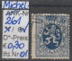 1929 - BELGIEN - FM/DM "Wappenschild" 50 C Blau - O  Gestempelt - S.Scan (261o 01-02 Be) - 1929-1937 Leone Araldico