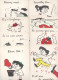 Illustrateur  G. MEUNIER : Lot De 24 Cartes Doubles Différentes, Pêche, Chasse, Humour, Fantaisies,.... - Meunier, G.