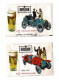 2 X Supra Pils Bier Reclame Voiture Chevalier Marin Oldtimer Luciferetiket Coupon De Boîte étiquette D'allumettes - Boites D'allumettes - Etiquettes