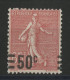 N° 224 Neuf ** (MNH) VARIETE De SURCHARGE DEPLACEE Vers La Gauche TB - Unused Stamps