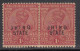 1a Pair MH KGV Series1914-1917, SG66 Jhind State British India - Jhind