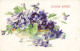 FLEURS PLANTE ARBRE - Fleurs - Bonne Année - Fleurs Violettes - Cartes Postales Ancienne - Blumen