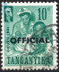 TANGANYIKA 1961 QEII 10c Deep Bluish Green Ófficial' SGO2 FU - Kenya, Uganda & Tanganyika