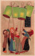 ILLUSTRATEUR - Des Enfants Jouant Aux Lanternes - Colorisé - Carte Postale Ancienne - Autres & Non Classés