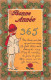 FÊTES ET VOEUX - Nouvel An - Une Petite Fille Avec Un Bonnet Et Cache-nez Rouge - Colorisé - Carte Postale Ancienne - Neujahr