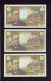 FRANCE - 3 BILLETS 5 F PASTEUR - K.7-7-1966.K. - D.5-5-1967.D. - L.6-2-1969.L. - 5 F 1966-1970 ''Pasteur''