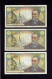 FRANCE - 3 BILLETS 5 F PASTEUR - K.7-7-1966.K. - D.5-5-1967.D. - L.6-2-1969.L. - 5 F 1966-1970 ''Pasteur''