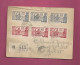 Lettre Recommandée De 1945 Pour Les EUAN - YT N° 173 X 3 Et 174 X 3 - Exposition Internationale De New-York - Brieven En Documenten