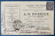 Carte Publicitaire 1903 De L'imprimerie ST PIERRAISE BREHIER Avec Groupe N°63 10c Noir Lilas Obl BOUCHON De Barres RR - Lettres & Documents