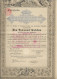 ACTION De 1896 Action STAATSFCHULDVERFCHREIBUNG 1000 Florins AUTRICHE Avec COUPONS  JOLIE GRAVURE - Banque & Assurance