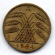 GERMANY - WEIMAR REPUBLIC, 10 Renten Pfennig, Aluminum-Bronze, Year 1924-A, KM # 33 - 10 Renten- & 10 Reichspfennig