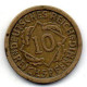 GERMANY - WEIMAR REPUBLIC, 10 Reichs Pfennig, Aluminum-Bronze, Year 1924-F, KM # 40 - 10 Renten- & 10 Reichspfennig