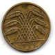 GERMANY - WEIMAR REPUBLIC, 10 Reichs Pfennig, Aluminum-Bronze, Year 1929-G, KM # 40 - 10 Renten- & 10 Reichspfennig