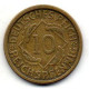 GERMANY - WEIMAR REPUBLIC, 10 Reichs Pfennig, Aluminum-Bronze, Year 1924-J, KM # 40 - 10 Rentenpfennig & 10 Reichspfennig
