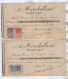 TB 4454 - SEVRES ( S. & O. ) 1917 - Timbres Fiscaux Sur 2 Reçus A. HERCKELBOUT Pour M. FROIDEFOND à LIBOURNE - Briefe U. Dokumente