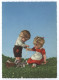 Junge Und Mädchen Mit Spielzeug Puppen-Karte Foto Inge Petersen 250/44 Gel. 1958 - Jeux Et Jouets