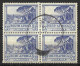 SOUTH AFRICA...KING GEORGE V..(1910-36.)...." 1933."....3d X BLOCK OF 4..WATERMARK UP....PAPER WRINKLE....CDS....USED... - Used Stamps