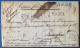 Lettre JAN 1829 Marque " BASEL " + CHARGE En Bleu ! + " P66P/ HUNINGUE " Pour Beaufort Au Dos " DEB.47/BEAUFORT " RRR - ...-1845 Préphilatélie