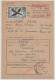 FRANCE 1965 Carte Réexpédition Correspondances Receveur PTT Poste Aérienne CARAVELLE PA 40 - Brieven En Documenten
