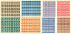 REPUBBLICA 1946 AVVENTO DELLA REPUBBLICA 8 VALORI IN FOGLI DA 50 ALCUNI CON FILIGRANA LETTERE - MNH ** SASSONE 566/573 - Full Sheets