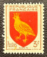 FRA1004MNH3 - Armoiries De Provinces (VII) - Aunis - 3 F MNH Stamp W/o/ Gum - 1954 - France YT 1004 - 1941-66 Coat Of Arms And Heraldry