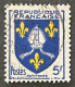 FRA1005U2 - Armoiries De Provinces (VII) - Saintonge - 5 F Used Stamp - 1954 - France YT 1005 - 1941-66 Armoiries Et Blasons