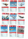 Aviation Militaire, 20 Cartes- Jeu, Avions De Chasse, France (Mirage Dassault), Alpha-Jet, Suède, Israel + USA GB B - Aviation